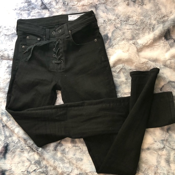 Rag & Bone black lace jeans - Picture 2 of 5